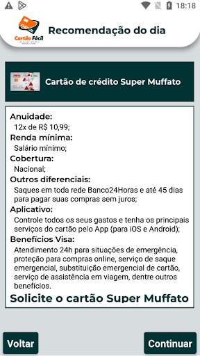 Cartão Fácil Screen 2