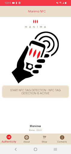 Android application Manima NFC screenshort