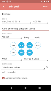 Goal Tracker & Habit List & Workout Calendar Free 5