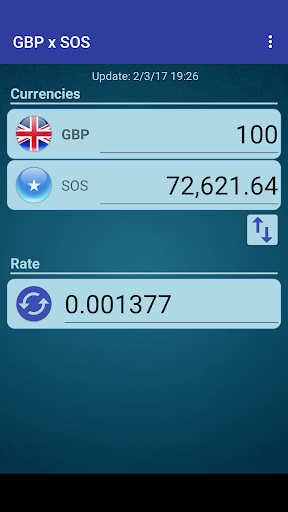 Android application Pound GBP x Somali Shilling screenshort