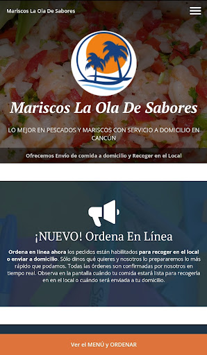 Android application Mariscos La Ola de Sabores screenshort