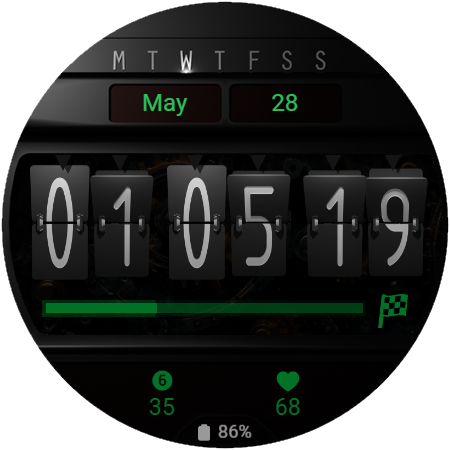 tgr flip clock watch face 1 screenshot 7