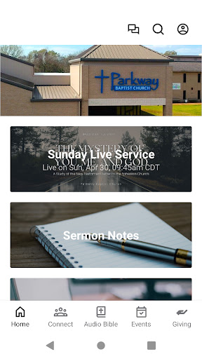 Android application Parkway Baptist Church TX screenshort