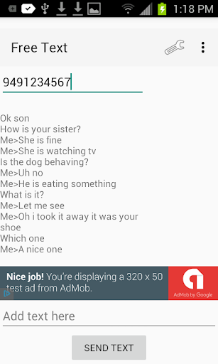 Free Text Text anyone