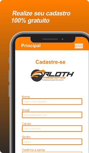 Rloth Transportes - Cliente Screen 2
