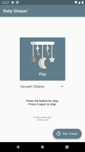 Android application Baby Sleeper screenshort