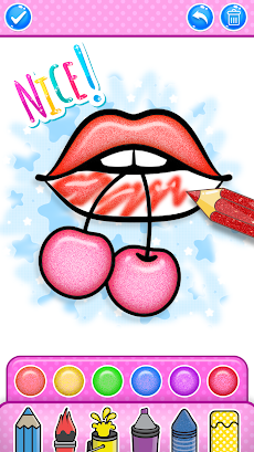 Glitter Lips Coloring Gameのおすすめ画像5