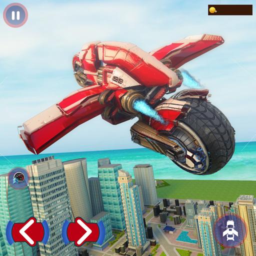 Flying Motorbike Riding Stunt
