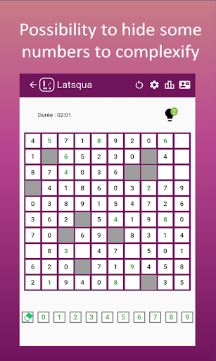 Latsqua: variant of Sudoku Screen 3