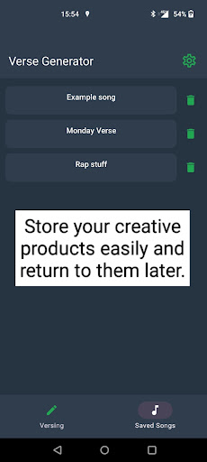 VerseGenerator - rhyme & write Screen 2