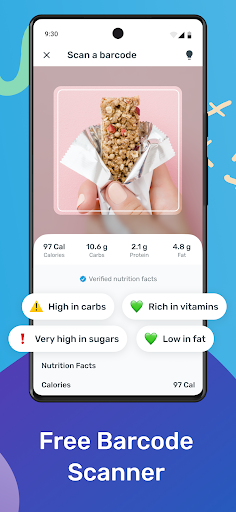 Screenshot of YAZIO Food & Calorie Counter
