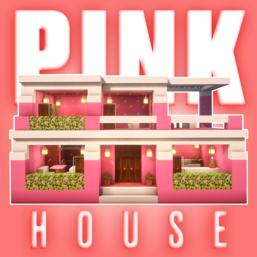 Pink house & furniture MCPE