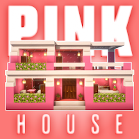 Розовый дом и мебель для MCPE