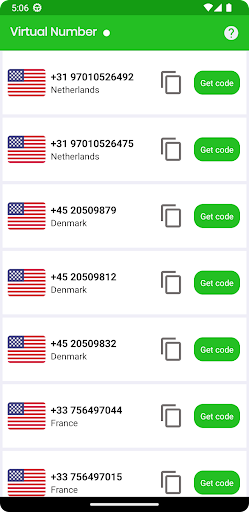 SMS Receiver Virtual number Screen 3