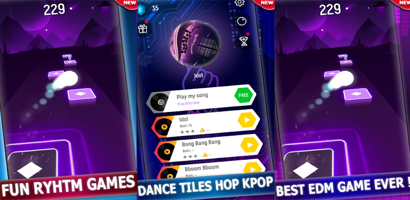 KPOP Tiles Hop Music Games Songs