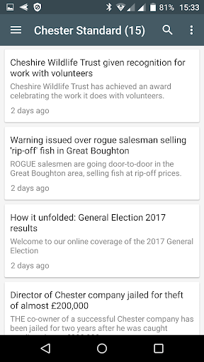 Chester local news Screen 3