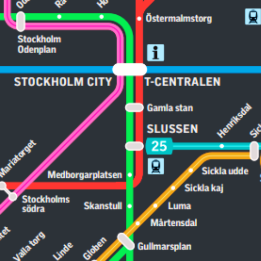Mapa do Metrô de Estocolmo
