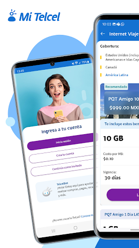 Android application Mi Telcel screenshort