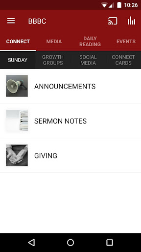 Android application Berean Bible Baptist Church screenshort