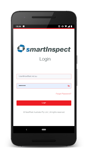 Android application smartInspect - NextFleet screenshort