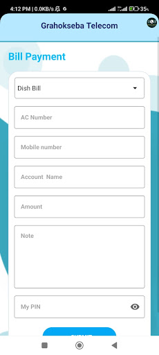 Android application Grahokseba Telecom screenshort