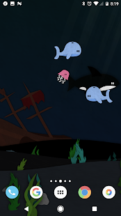 Screenshot dello sfondo animato di Papersea Pro