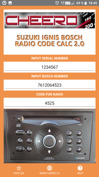 RADIO CODE for SUZUKI IGNIS - 1.1.1 - (Android)