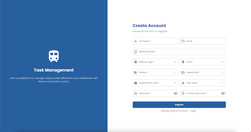Railway Task Managment