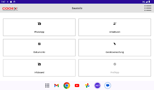 Codex BauApp Screen 3