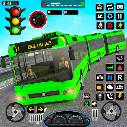 Coach Bus Train Driving Games logo