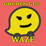 Golden Waze GPS Maps Traffic Alerts & Sat Nav tips icon