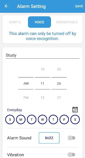 5 seconds alarm: Wake you up i Screen 2