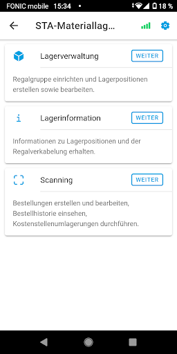 Wiegand App Screen 2