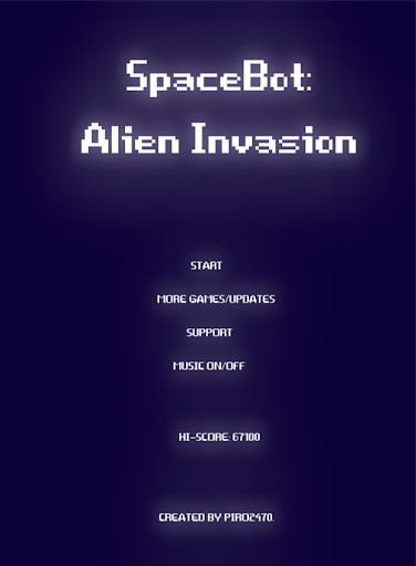 Android application SpaceBot: Alien Invasion screenshort