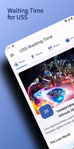 Android application USS Waiting Time screenshort