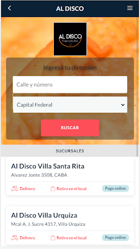 Android application Al Disco screenshort