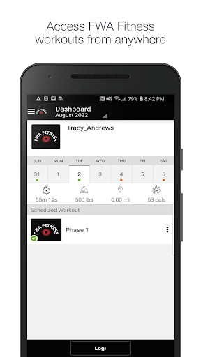Android application FWA-Fitness screenshort
