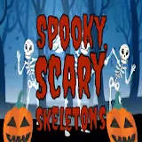 Spooky scary skeletons icon
