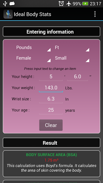 Ideal Weight BMI Adult & Child - 2.12.2 - (Android)