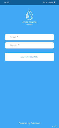 Android application Citire contor apă screenshort