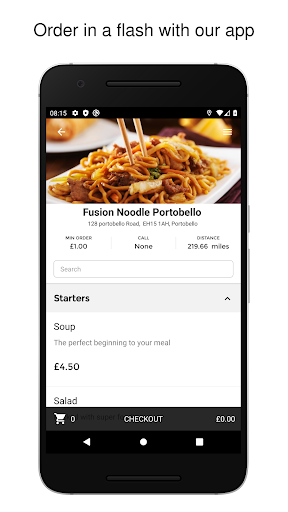 Android application Fusion Noodle Bar screenshort
