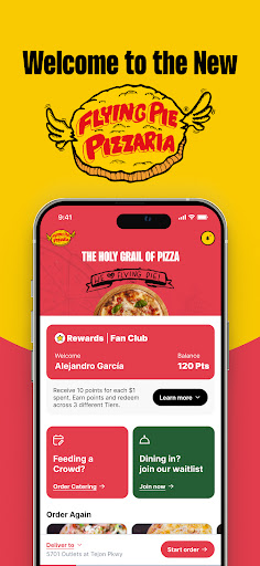 Android application Flying Pie Pizzaria screenshort