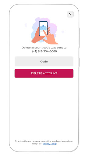 Delete Account(For Tele) Screen 2