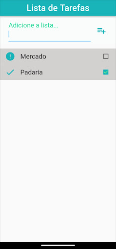 Android application Lista de Tarefas screenshort