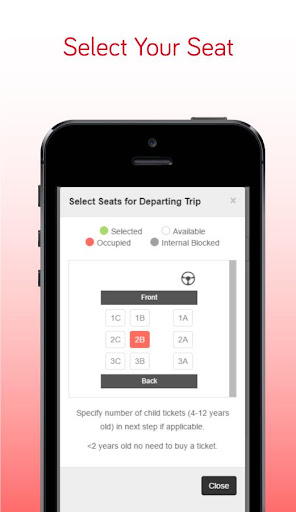 Billion Stars Express Bus Tick Screen 3