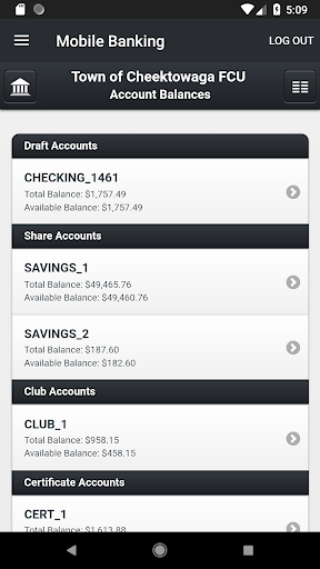 Town of Cheektowaga FCU Screen 2