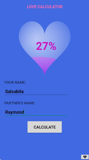 Android application Luve Calculator screenshort