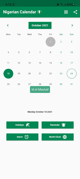Nigerian Calendar 2024 - 6.6.63 - (Android)