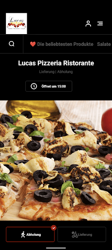 Android application Lucas Pizzeria Ristorante screenshort