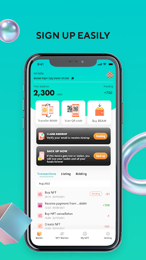 Android application BEAM Wallet screenshort